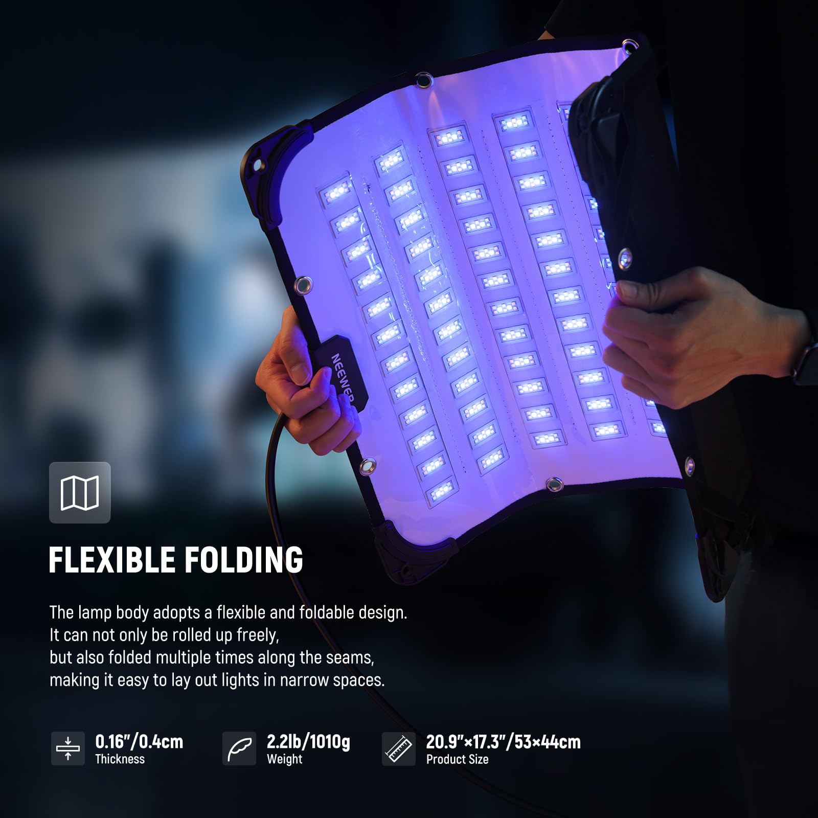 Amazon.com : NEEWER 115W Flexible LED Video Light, Studio RGB